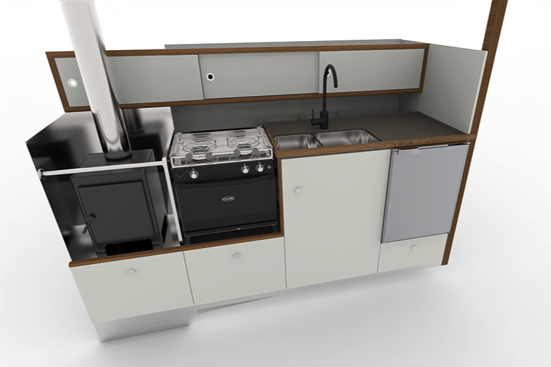 modelisation design cuisine voilier de voyage