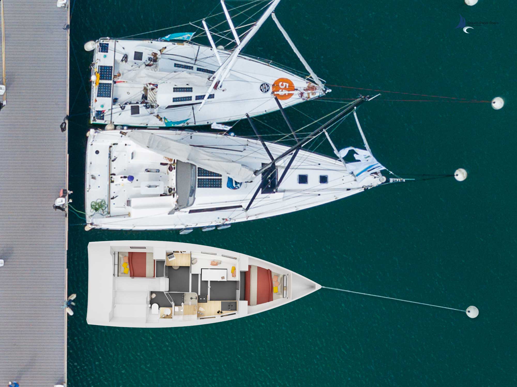 agencement interieur class 40 IMOCA croisiere